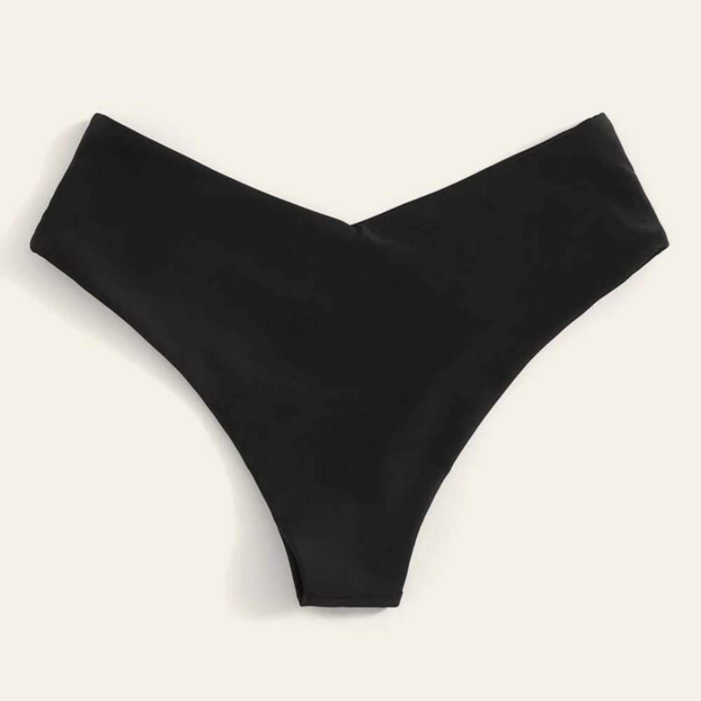 Shein Black Crossed Swim Suit